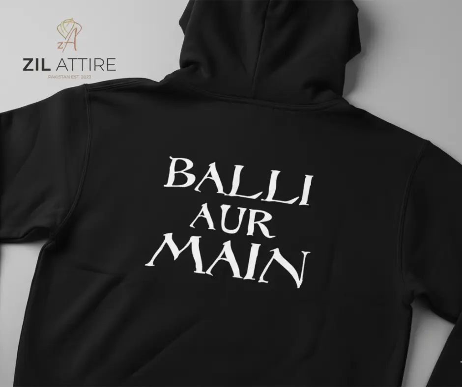 🔥 The Young Stunner's Tribute: "Balli Aur Main" Black Hoodie