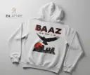 🦅 The Urban Hunter: "BAAZ" Streetwear Hoodie (Black & White)