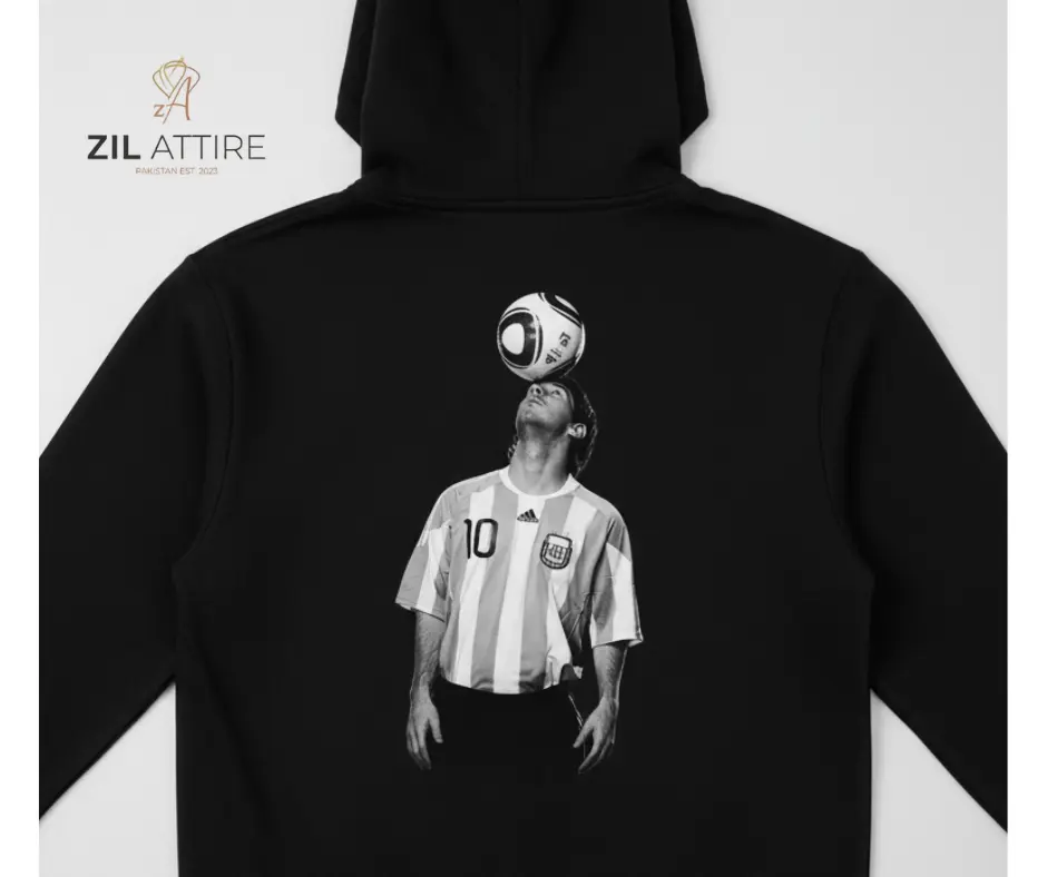 🐐 Title: "La Pulga's Balance: Early Legend Hoodie"