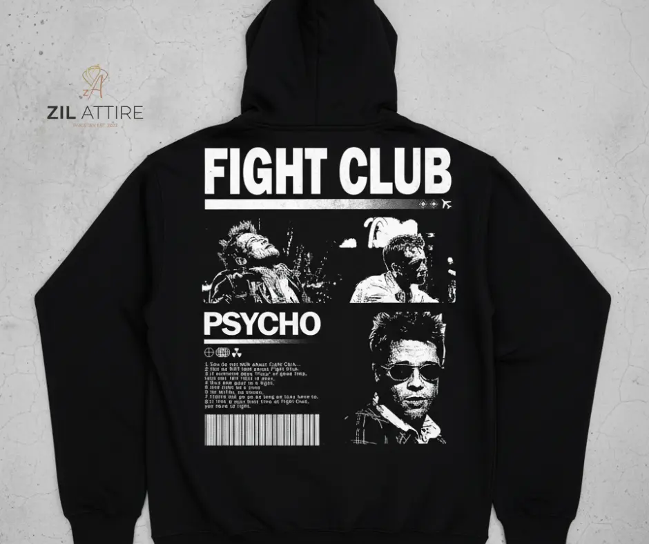 💥 Title: "FIGHT CLUB: The Psycho Split Hoodie"