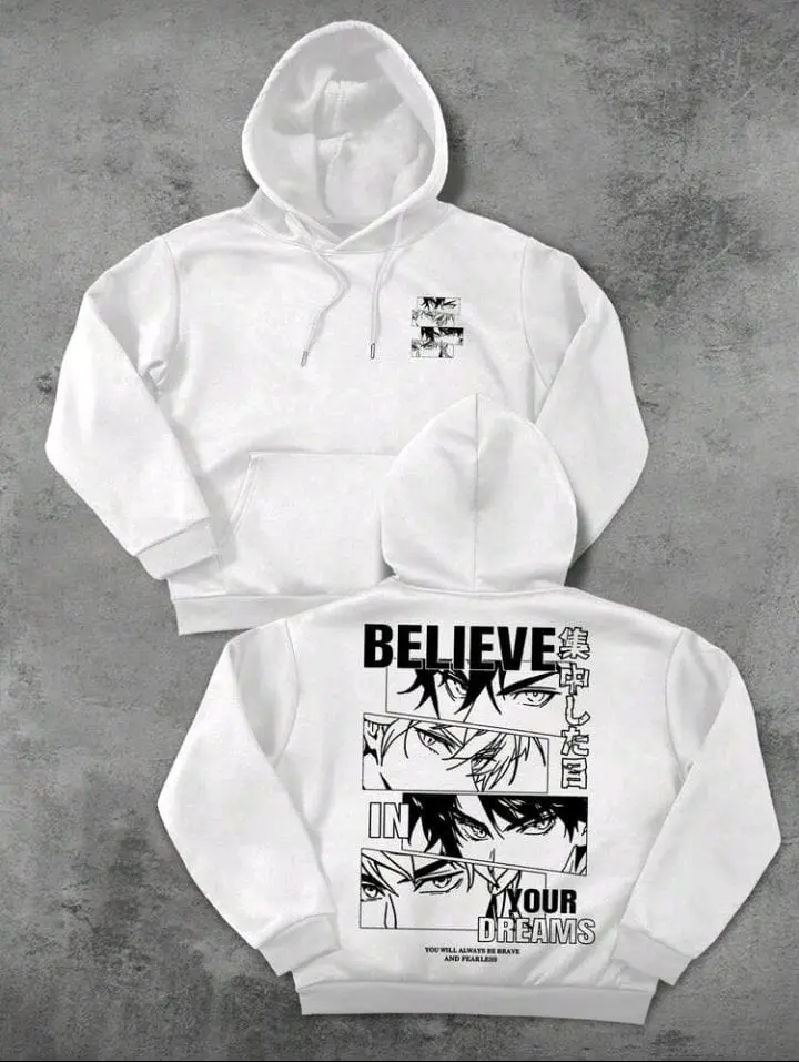 👀 Believe In Your Dreams Anime Hoodie | Brave & Fearless